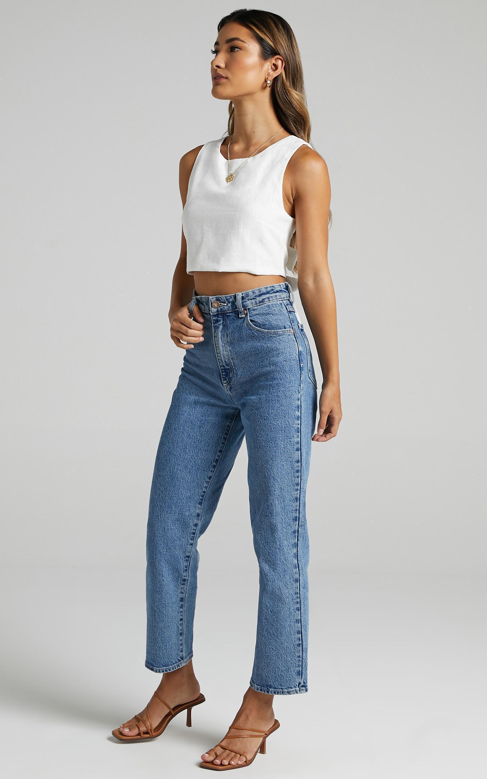 Loxley Top - Tie Up Top in White Product Image