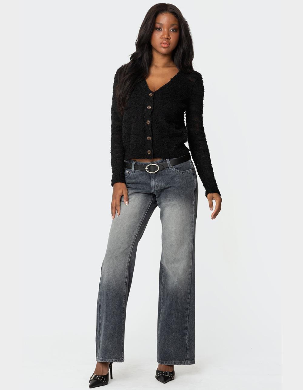 EDIKTED Alysse Low Rise Washed Jeans Product Image