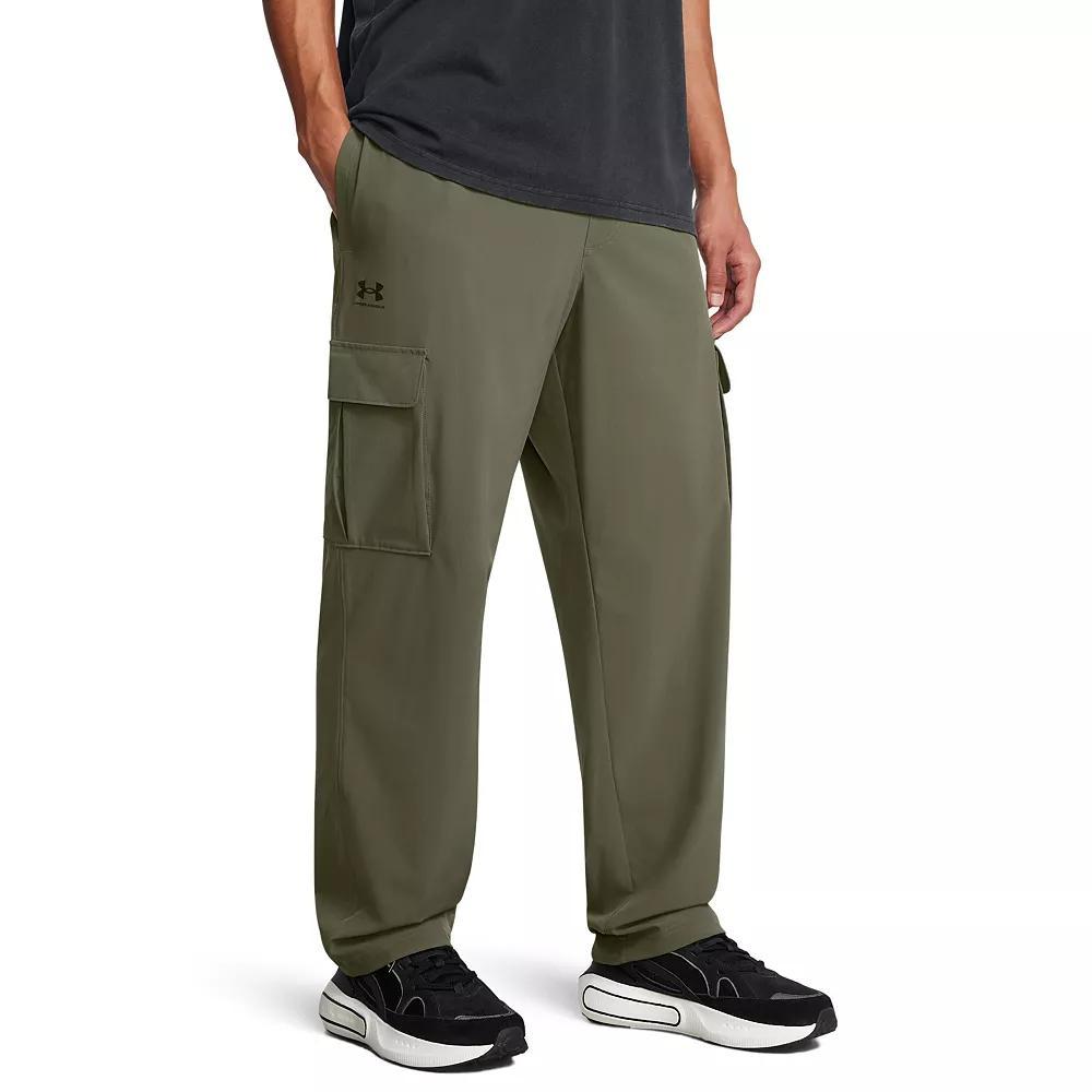 Men's Under Armour Vibe Woven Cargo Pants, Size: Large, Marine Od Green Product Image