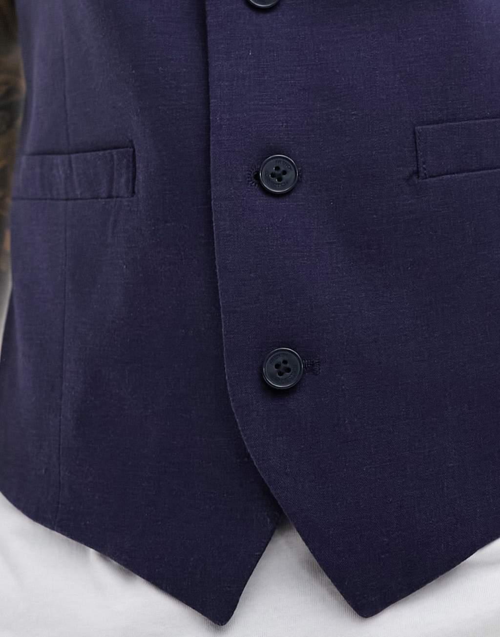 French Connection linen formal suit vest Product Image