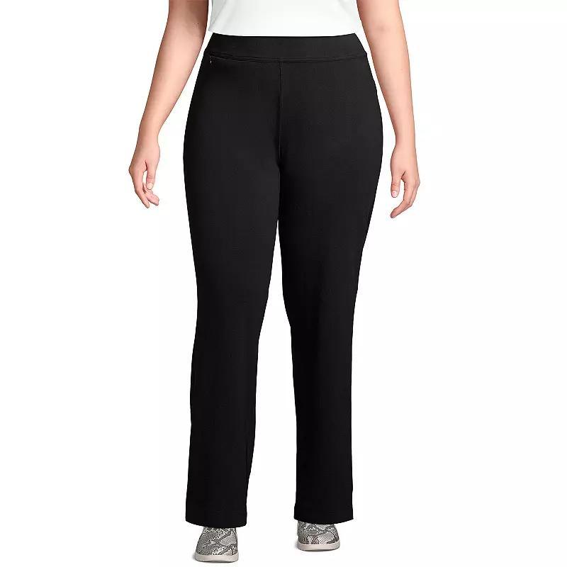 Plus Size Lands' End Starfish Pull-On Straight-Leg Pants, Women's, Size: 1XL, Green Moss Product Image