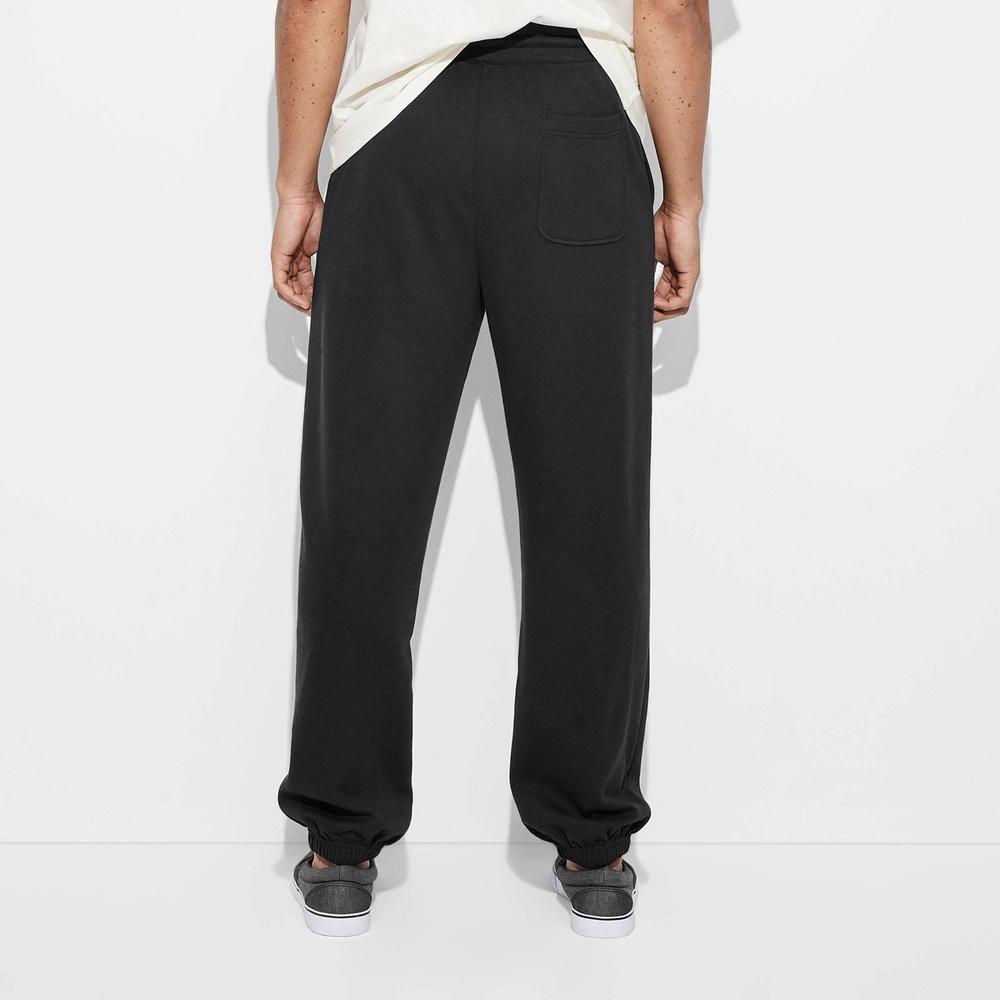 Mens Baggy SweatPants- Original Use Black S: Loose Fit, Mid Rise, Tapered Leg, Drawstring Waistband, Machine Washable Product Image