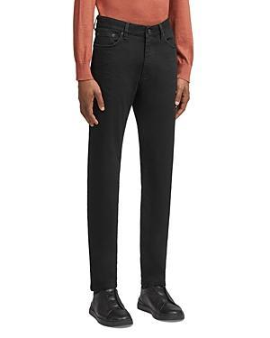 Mens 5-Pocket Black Wash Denim Jeans Product Image