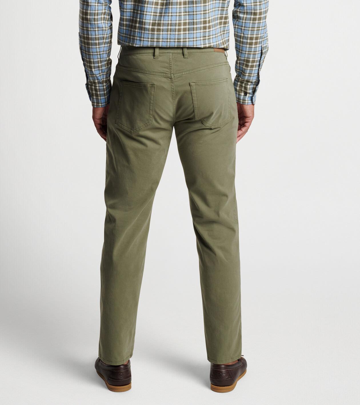 Peter Millar Mens Signature Sateen Five-Pocket Pant | Color: Grain | Size: 31 Product Image