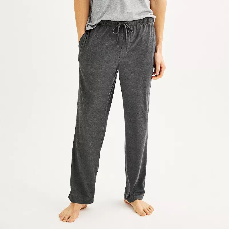 Men's Sonoma Goods For Life® Supersoft Drawstring Pajama Pants, Size: Large, Dark Gray Plaid Product Image