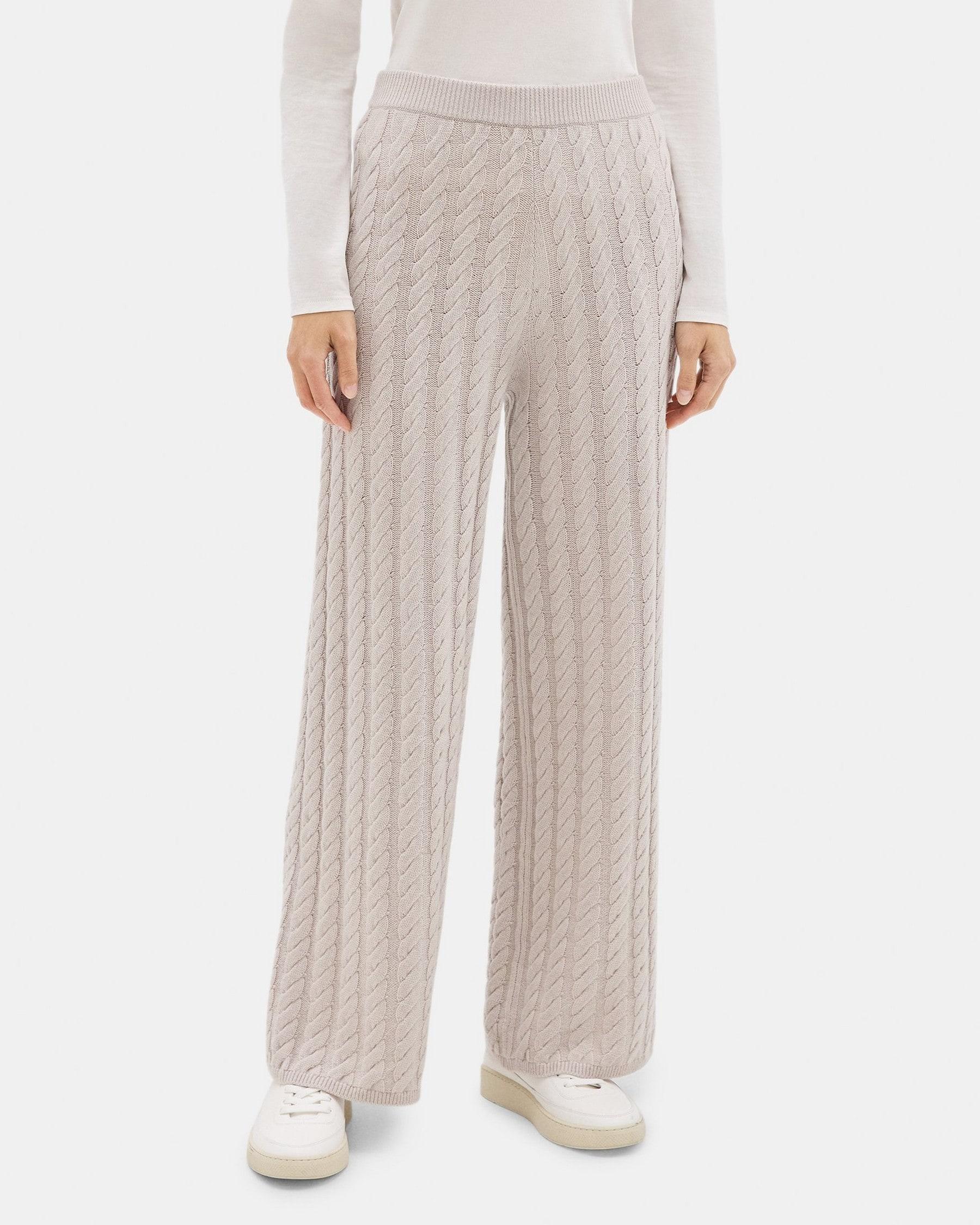 Cable Knit Pant in Wool-Cashmere Blend Product Image