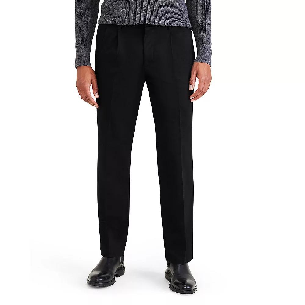 Big & Tall Dockers® Signature Iron Free Stain Defender Classic Fit Pleated Pants, Men's, Size: 44X30, Blue Blazer Product Image