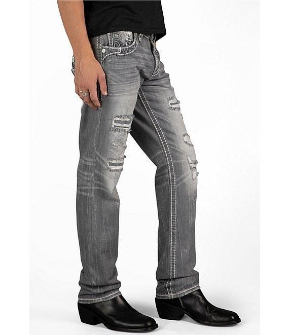 Rock Revival Danielle Straight Leg Distressed Jeans Product Image