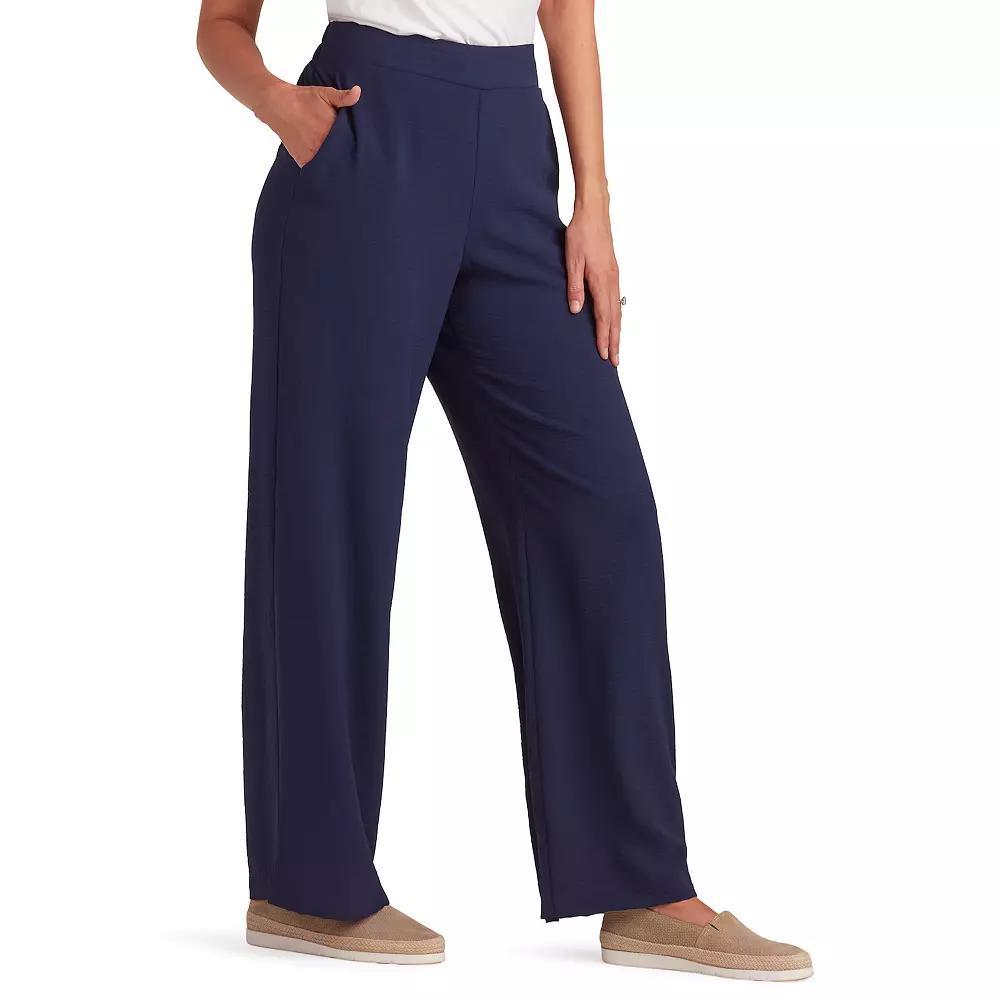 Women's AB Studio Back Elastic Waist Wide Leg Pants, Size: XL, Blue Product Image