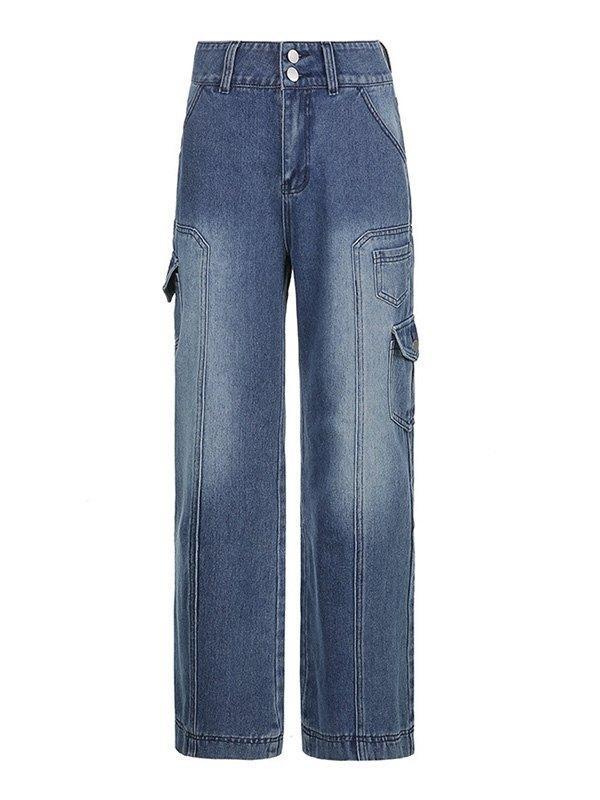 Bleached Pocket Cargo Jeans Product Image
