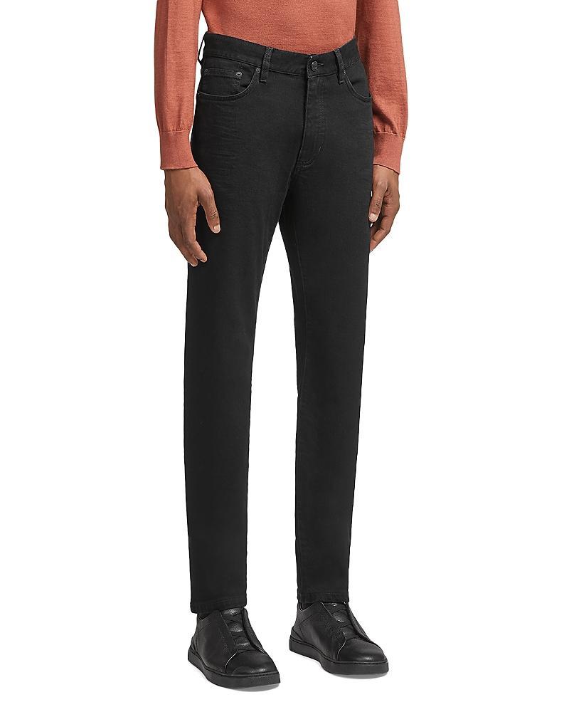 Mens 5-Pocket Black Wash Denim Jeans Product Image
