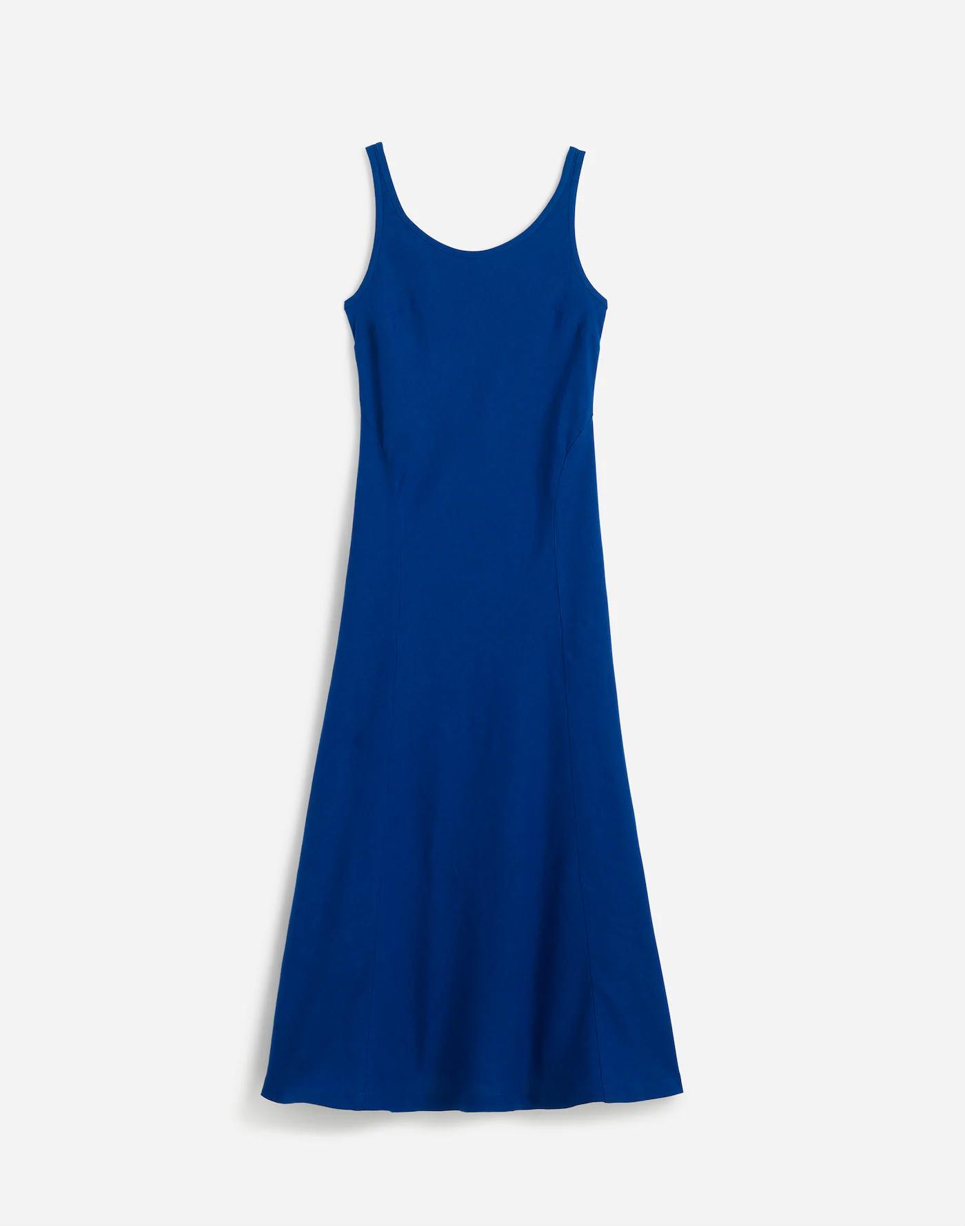 Scoopneck Sleeveless Midi Dress in 100% Linen Product Image