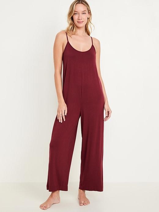 Knit Jersey Pajama Jumpsuit Product Image