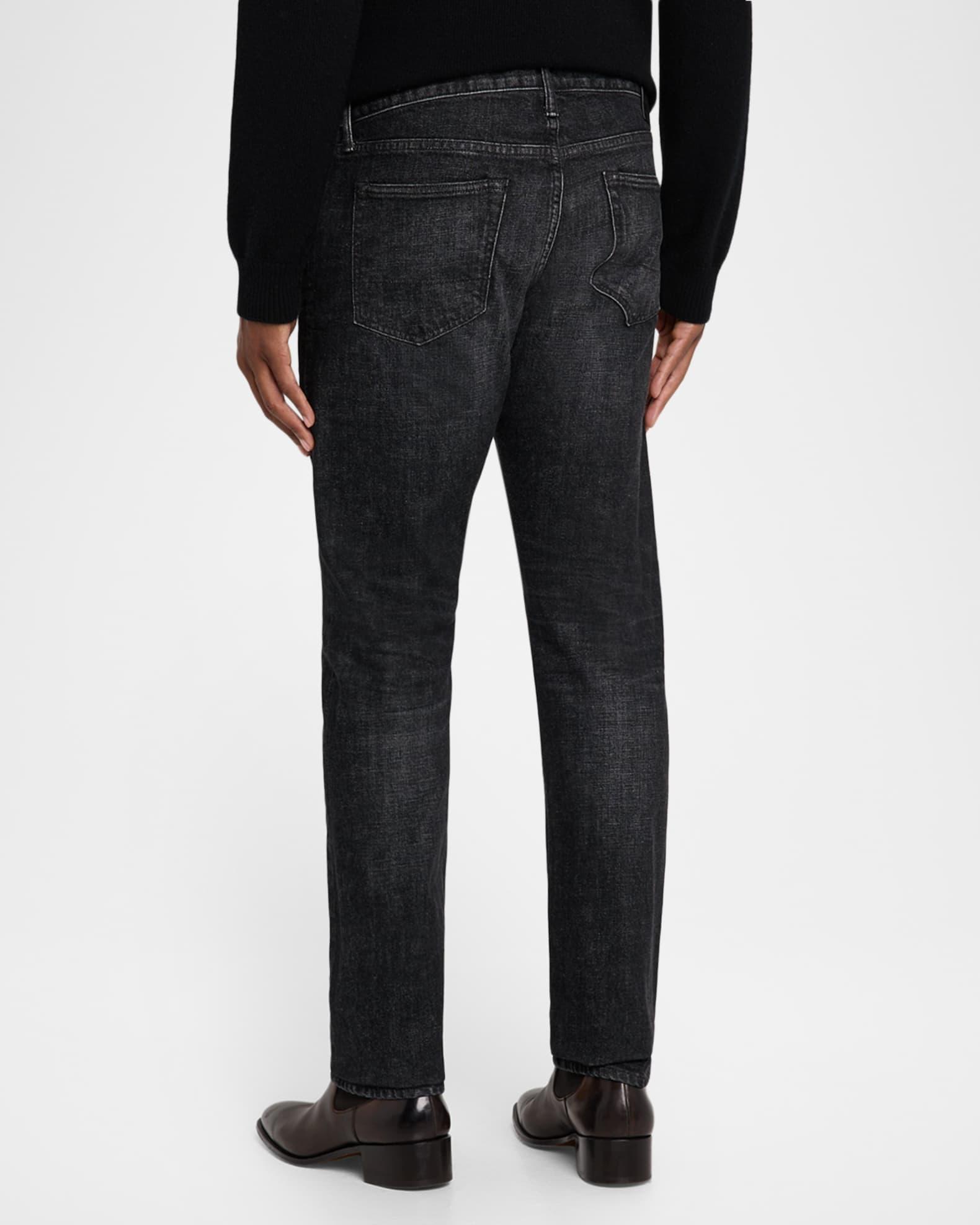 Men's Dark Rinse Denim Straight-Fit Jeans Product Image