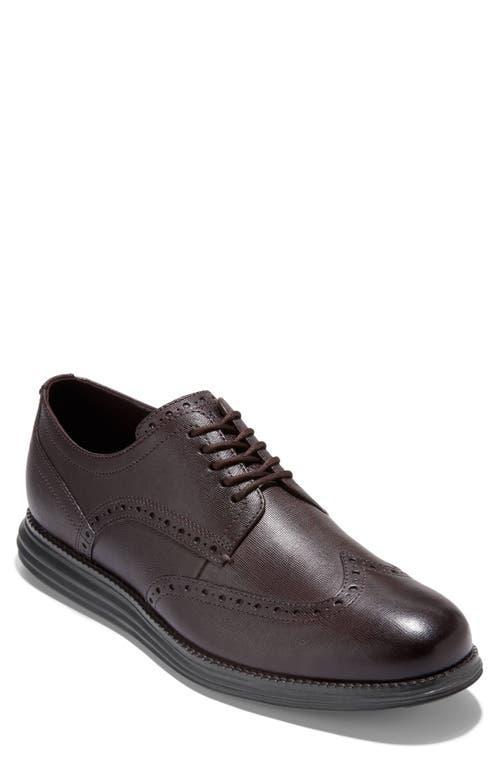 Cole Haan Mens riginalGrand Leather Wingtip Saffiano Leather Oxfords Product Image