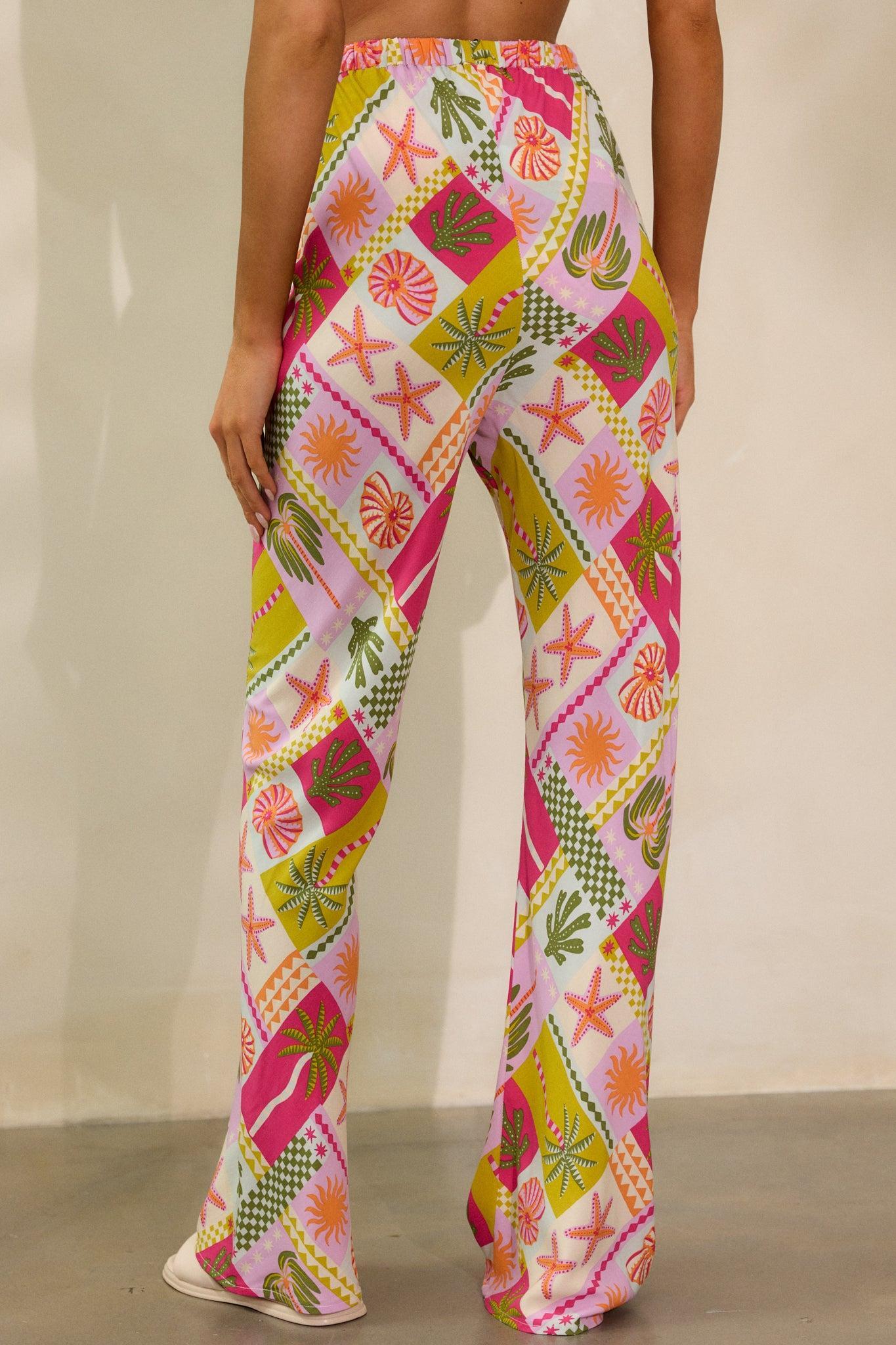 MINKPINK Under The Sea Pink Bias-cut Pants Product Image