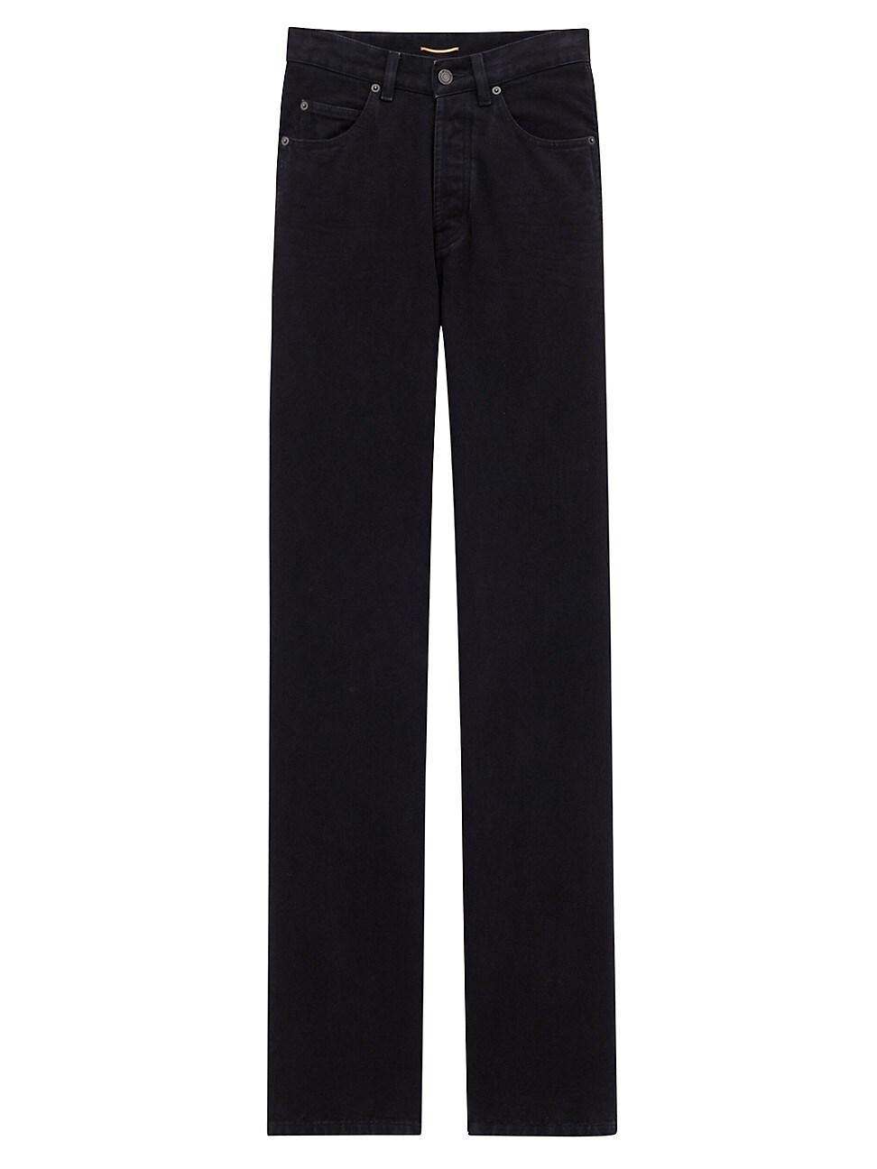 Womens V-Waist Long Baggy Jeans Product Image
