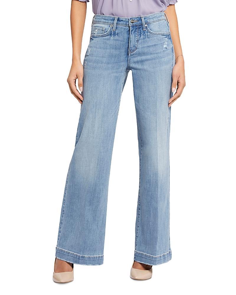 NYDJ Teresa Stretch Denim Mid Rise Wide Leg Jeans Product Image