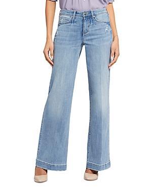 NYDJ Teresa Stretch Denim Mid Rise Wide Leg Jeans Product Image