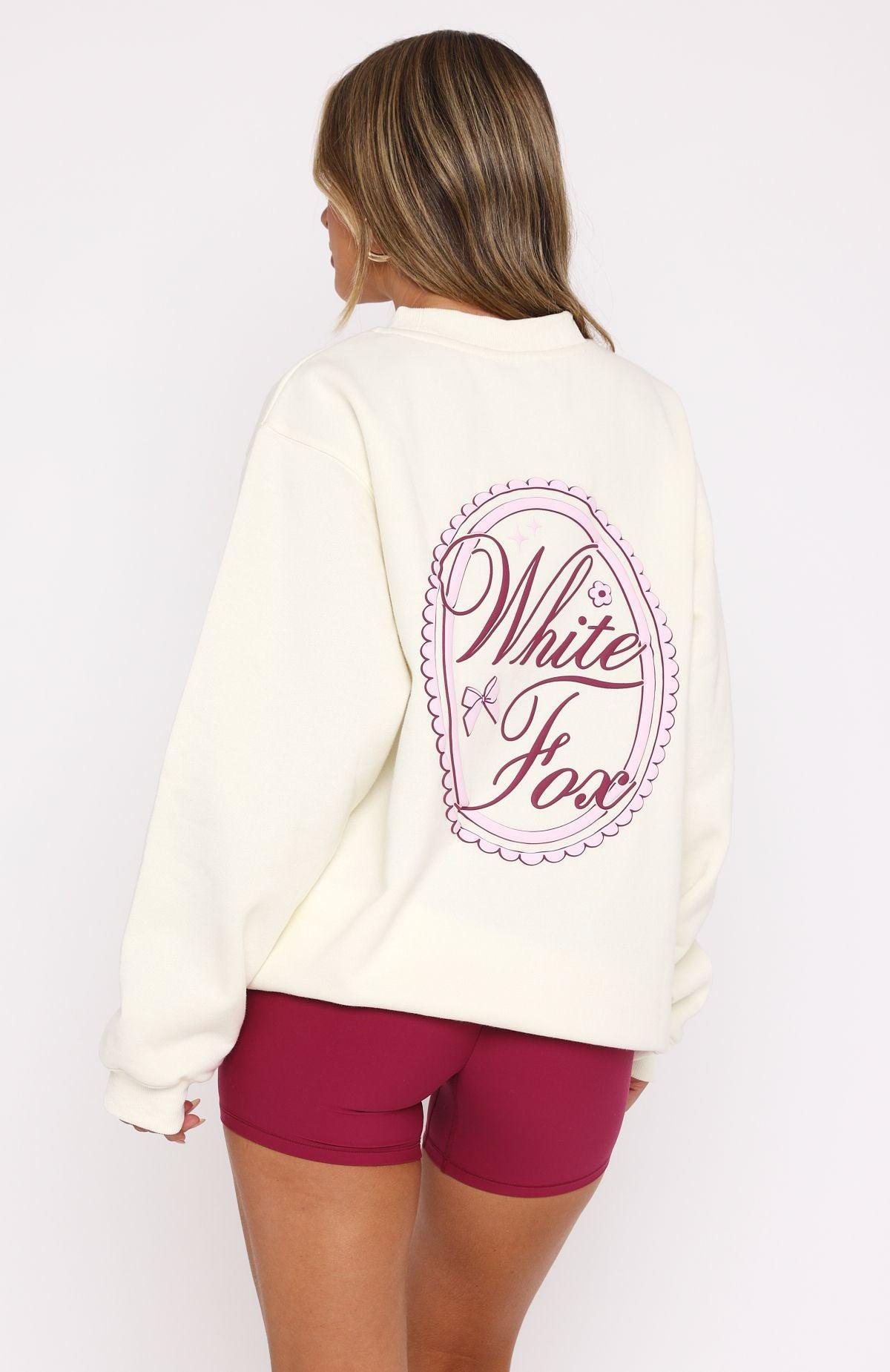 Meet At Sunrise Oversized Sweater Off White Product Image