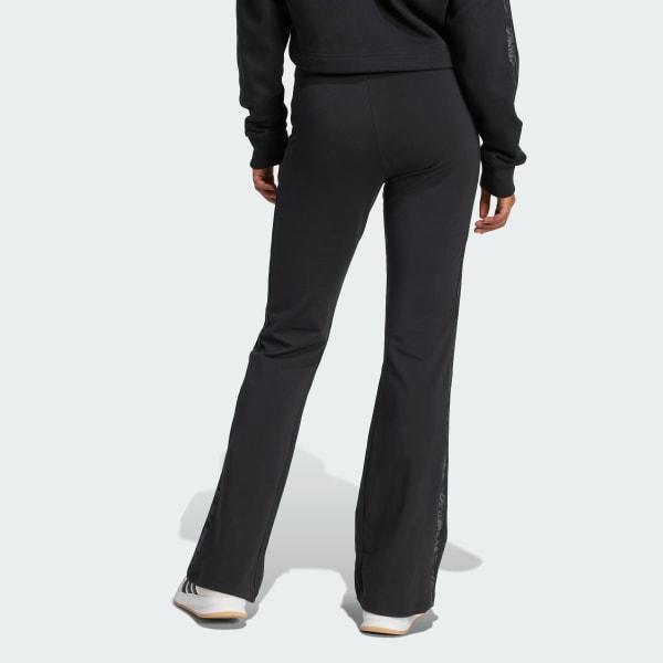 adidas Essentials 3-Stripes Print Cotton Leggings Black S Womens Product Image