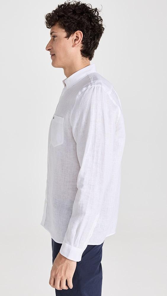 Lacoste Regular Fit Linen Casual Button Down Shirt | Shopbop Product Image
