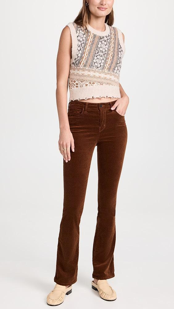 L'AGENCE Stevie Velvet Straight Jeans | Shopbop Product Image