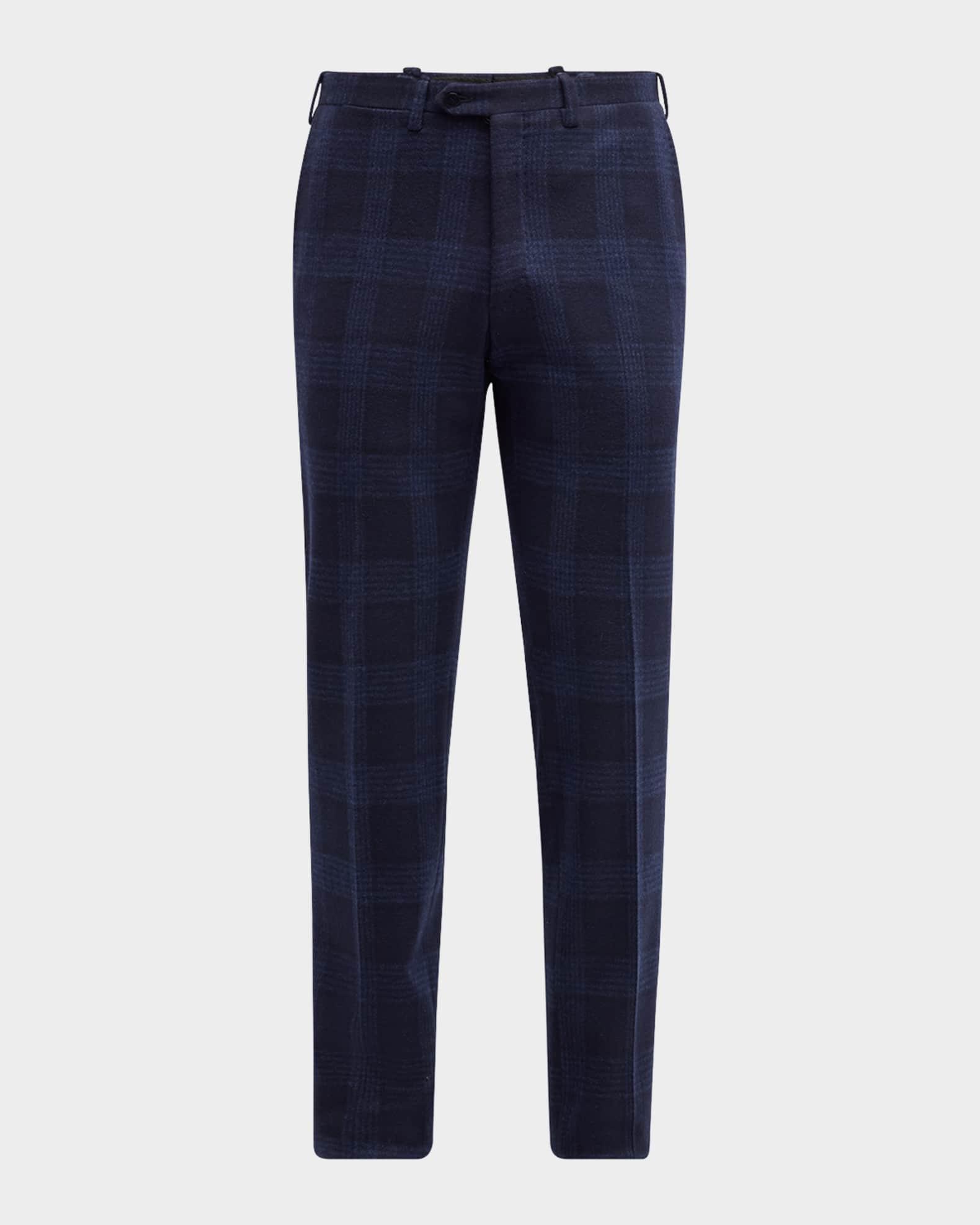 Men's Straight-Leg Plaid Pants Product Image