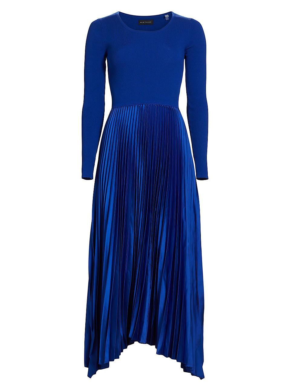 Womens Mave Mixed-Media Fit & Flare Sweaterdress Product Image