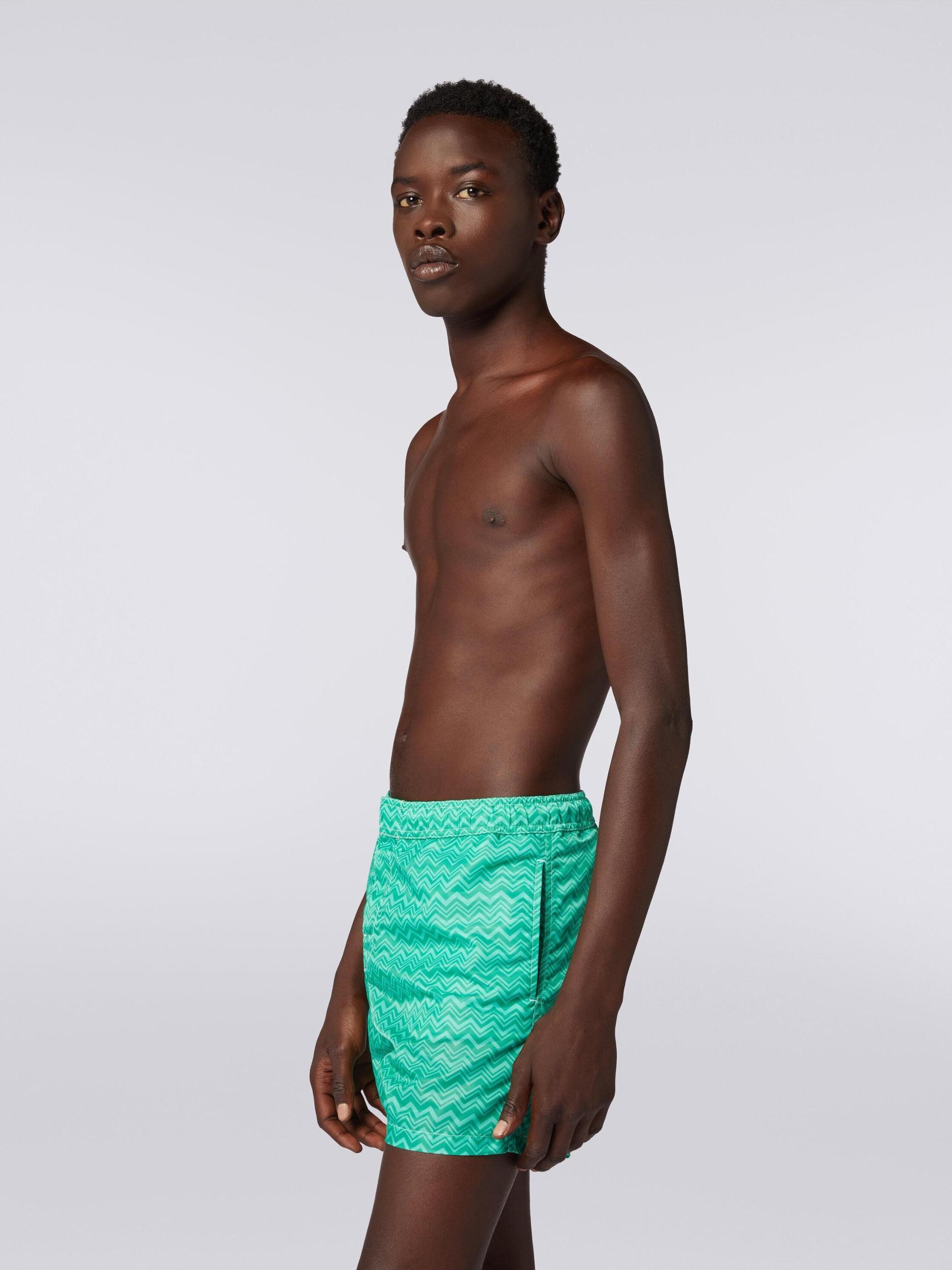 Tonal zigzag print swimming trunks Product Image
