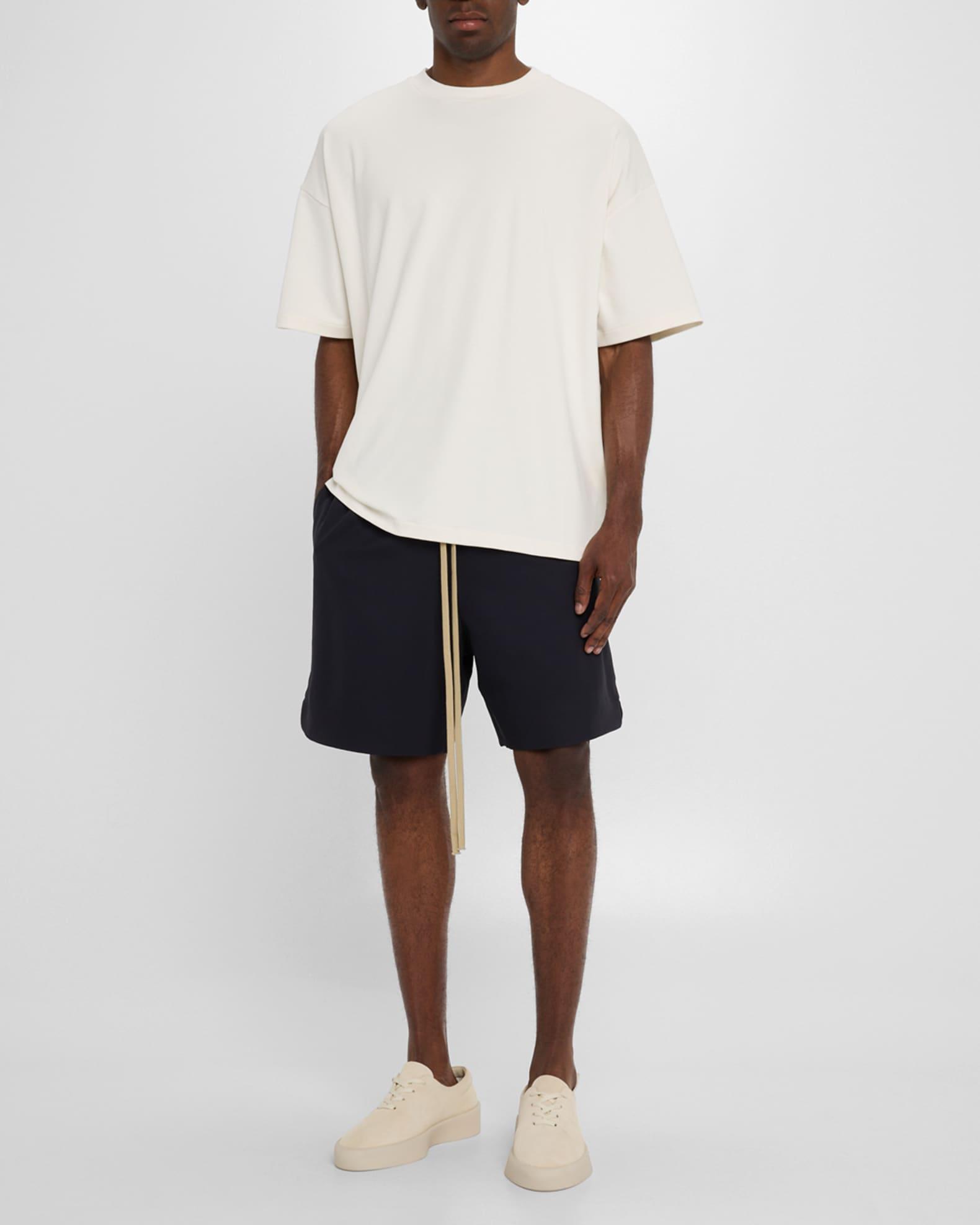 Men's Contrast-Drawstring Wool Shorts Product Image
