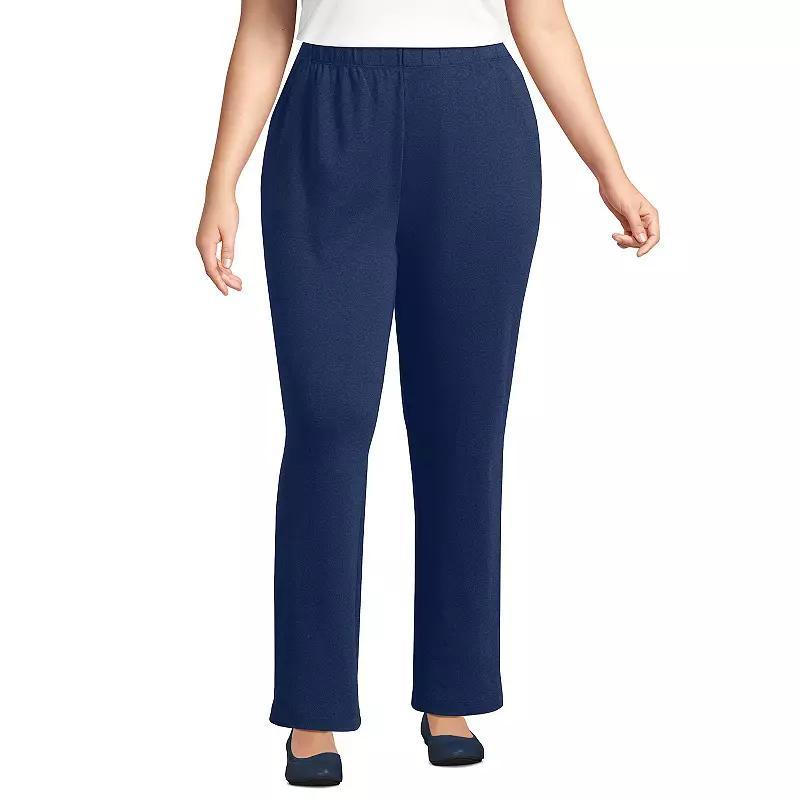 Plus Size Lands' End Sport Knit High-Waist Pull-On Pants, Women's, Size: 3XL, Dark Grey Product Image