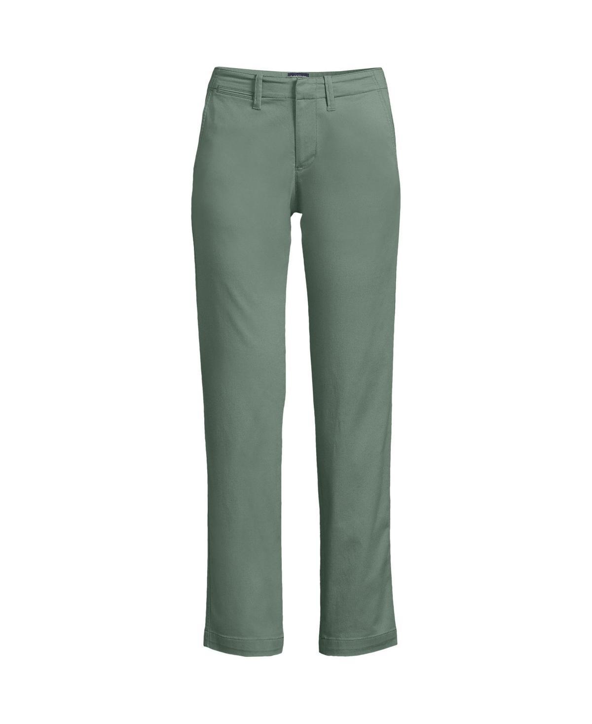 Petite Lands' End Mid Rise Classic Straight Leg Chino Ankle Pants, Women's, Size: 16 Petite, Desert Product Image