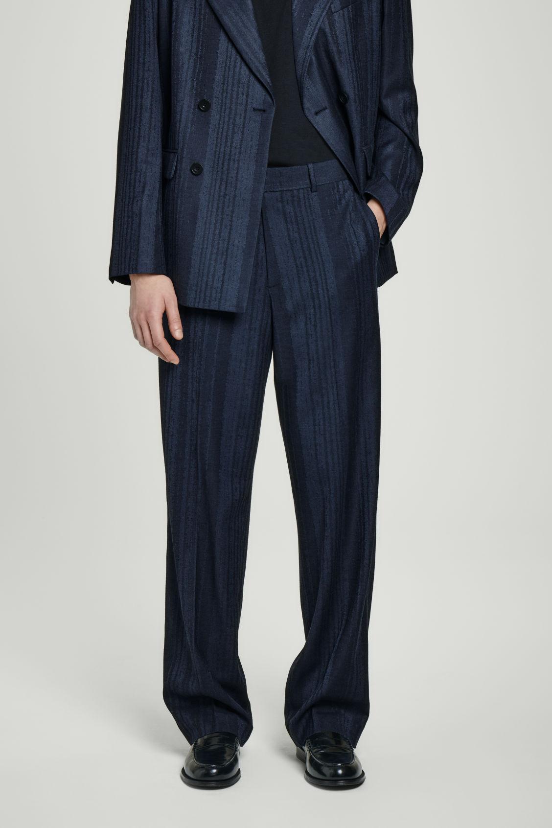 JACQUARD STRAIGHT-LEG PANTS Product Image