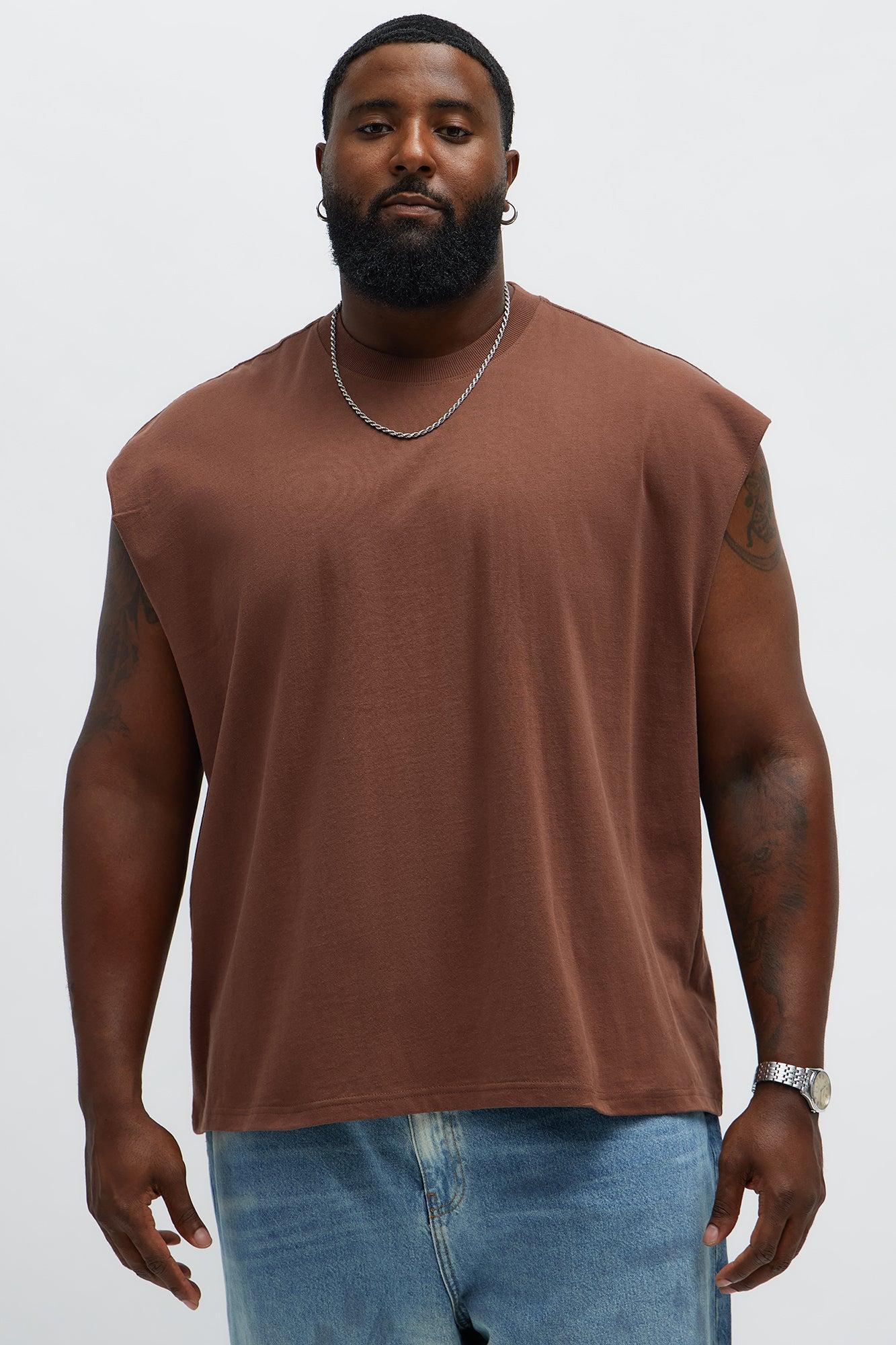 Relaxed Heavyweight Muscle Tee - Brown Product Image
