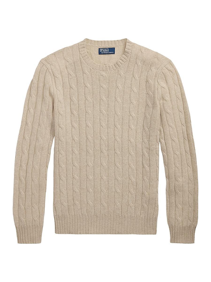 Mens Cashmere Cable-Knit Sweater Product Image