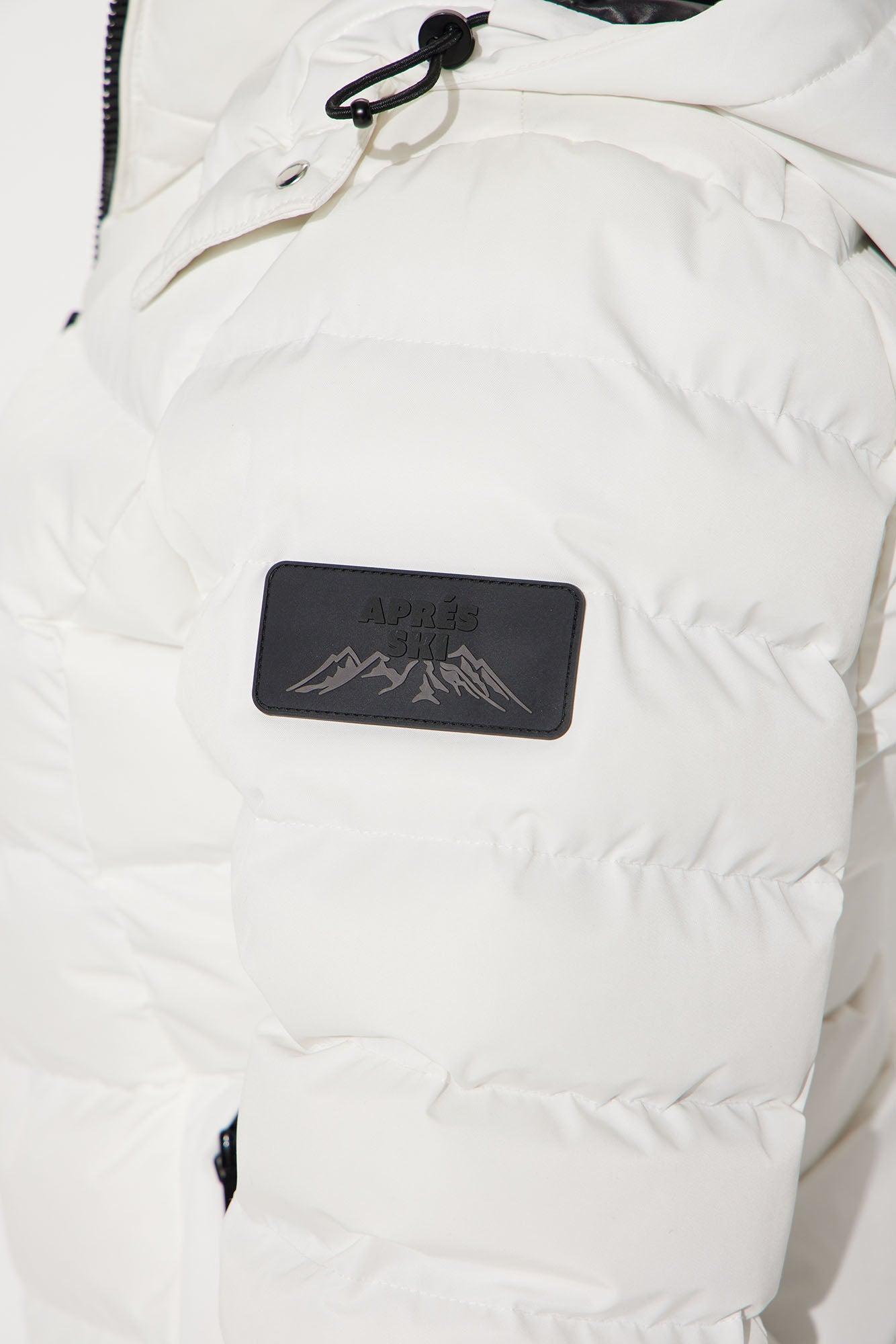 Grab My Skis Puffer Jacket - White Product Image