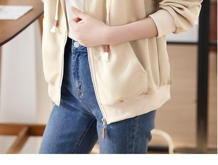 Plain Zip Hoodie Product Image