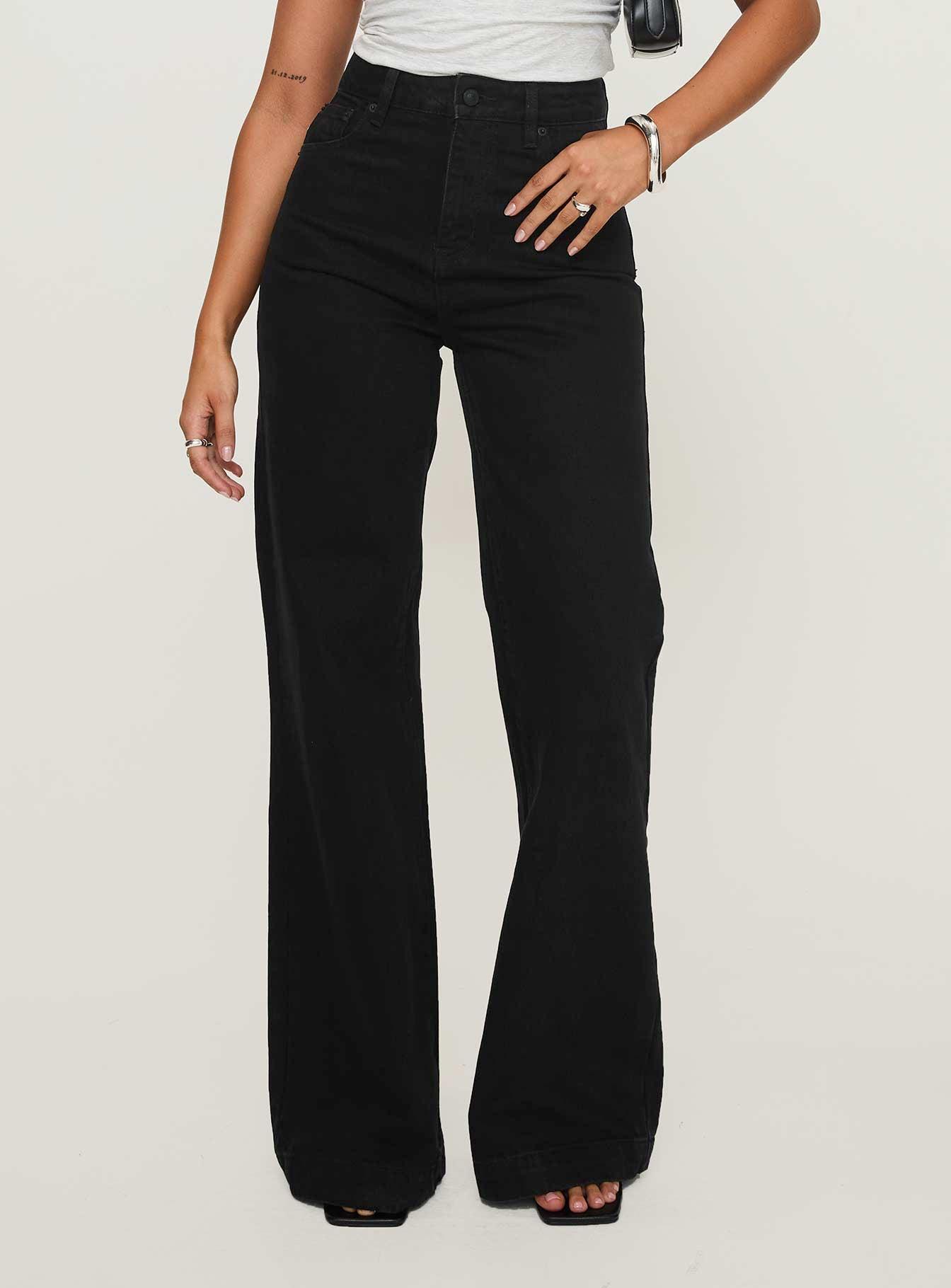 Goldie High Wide Jean True Black Product Image