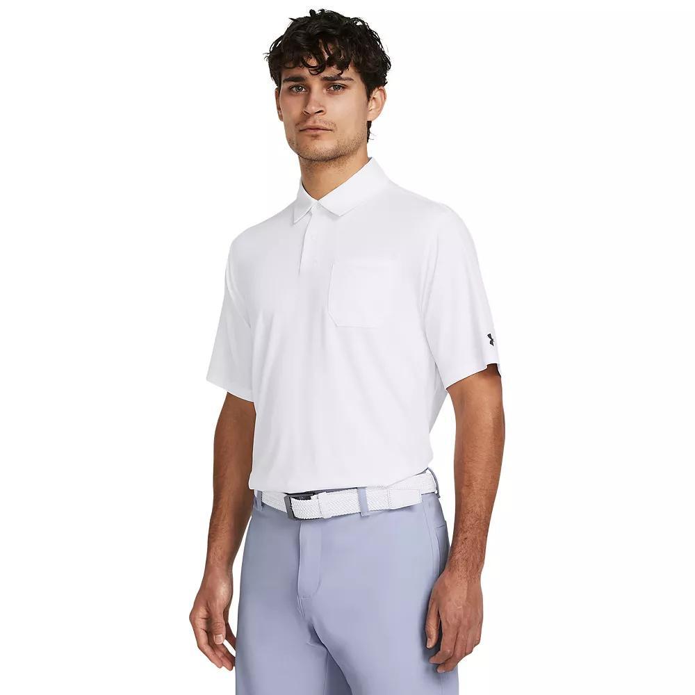 Men's Under Armour Performance Pocket Polo - Size Small, White Product Image