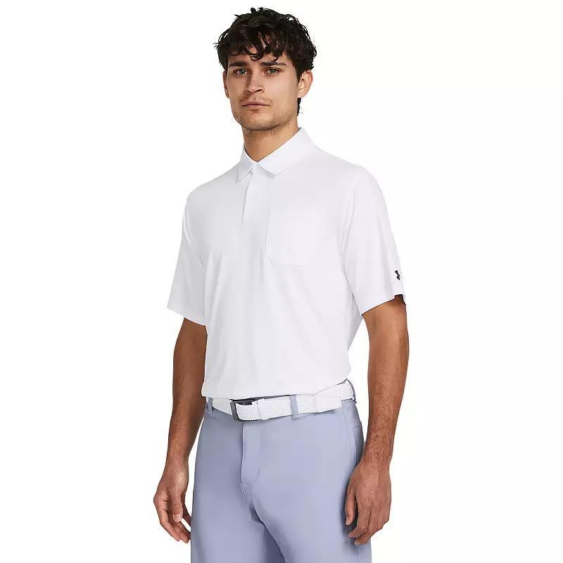 Men's Under Armour Performance Pocket Polo - Size Small, White Product Image