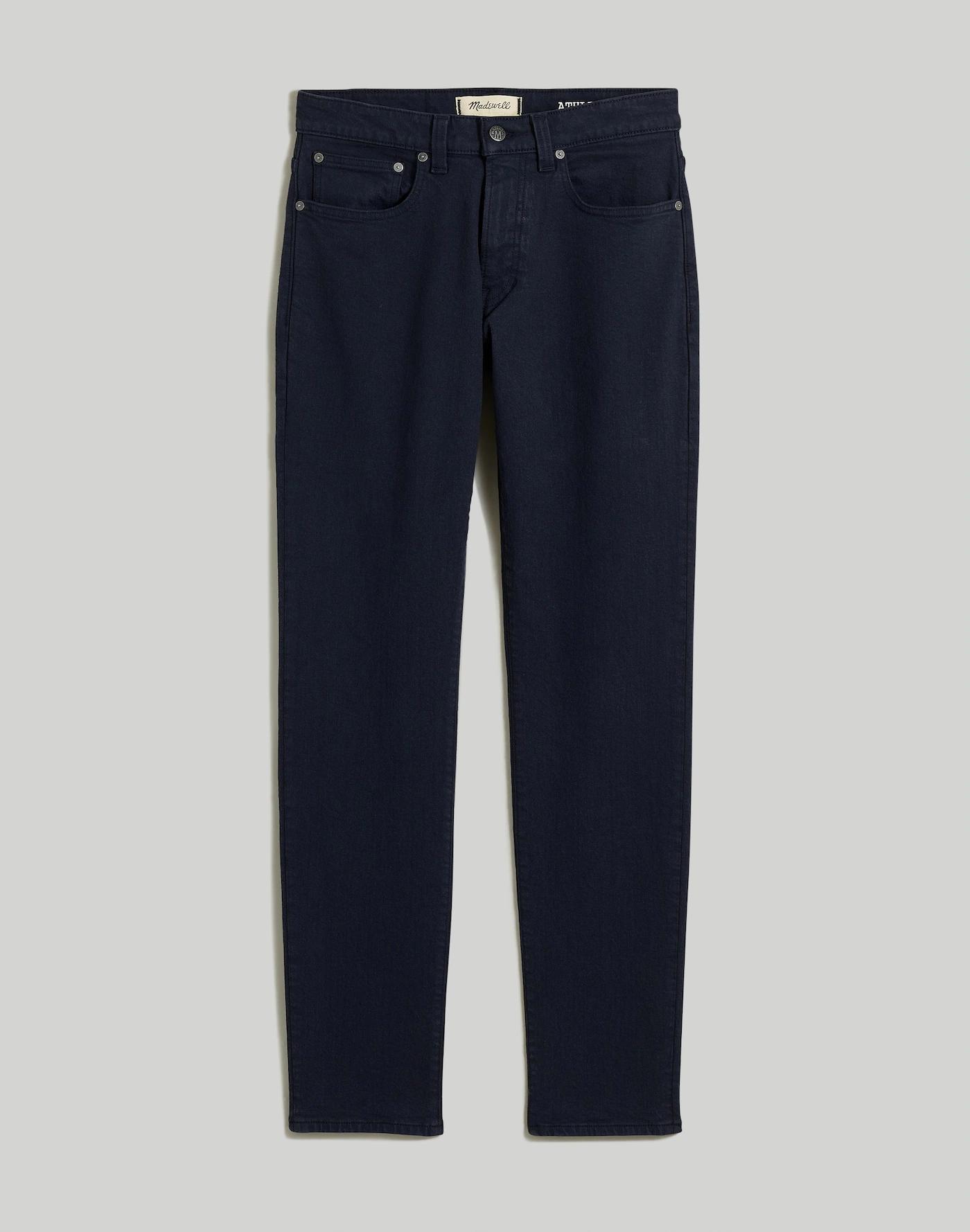 Garment-Dyed Athletic Slim Jeans Product Image
