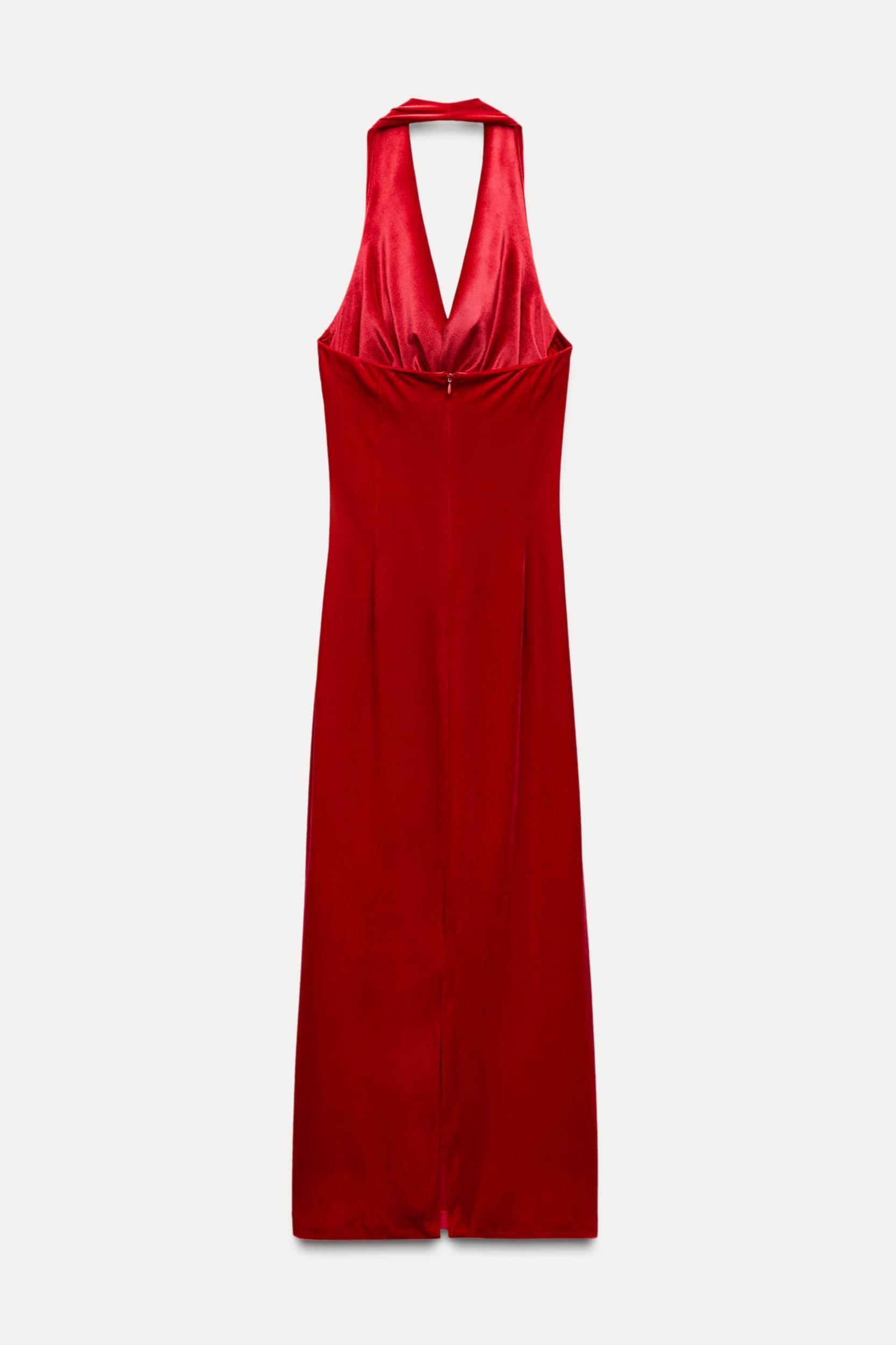 VELVET MIDI DRESS Product Image