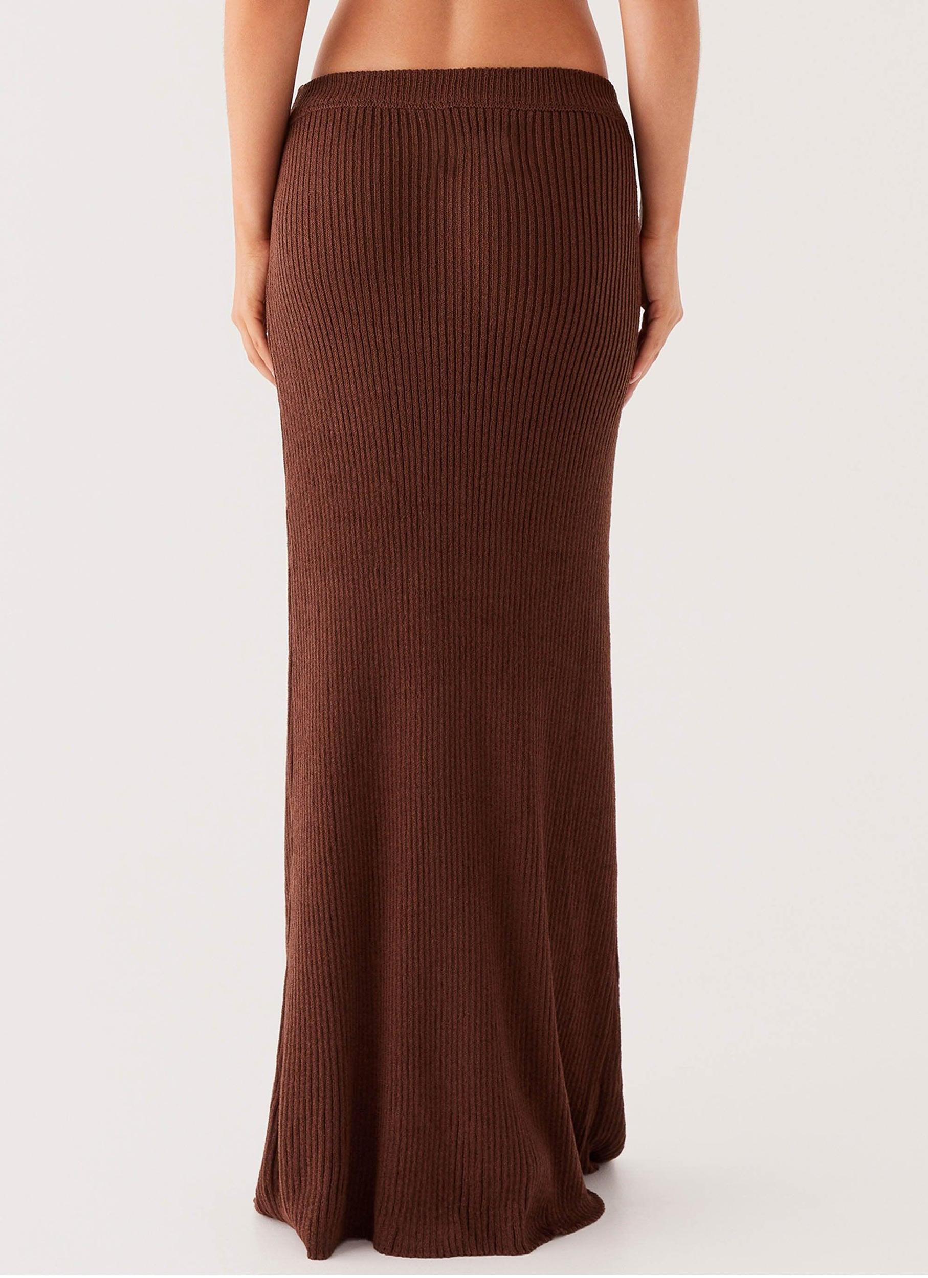 Season Fever Maxi Skirt - Chocolate Product Image