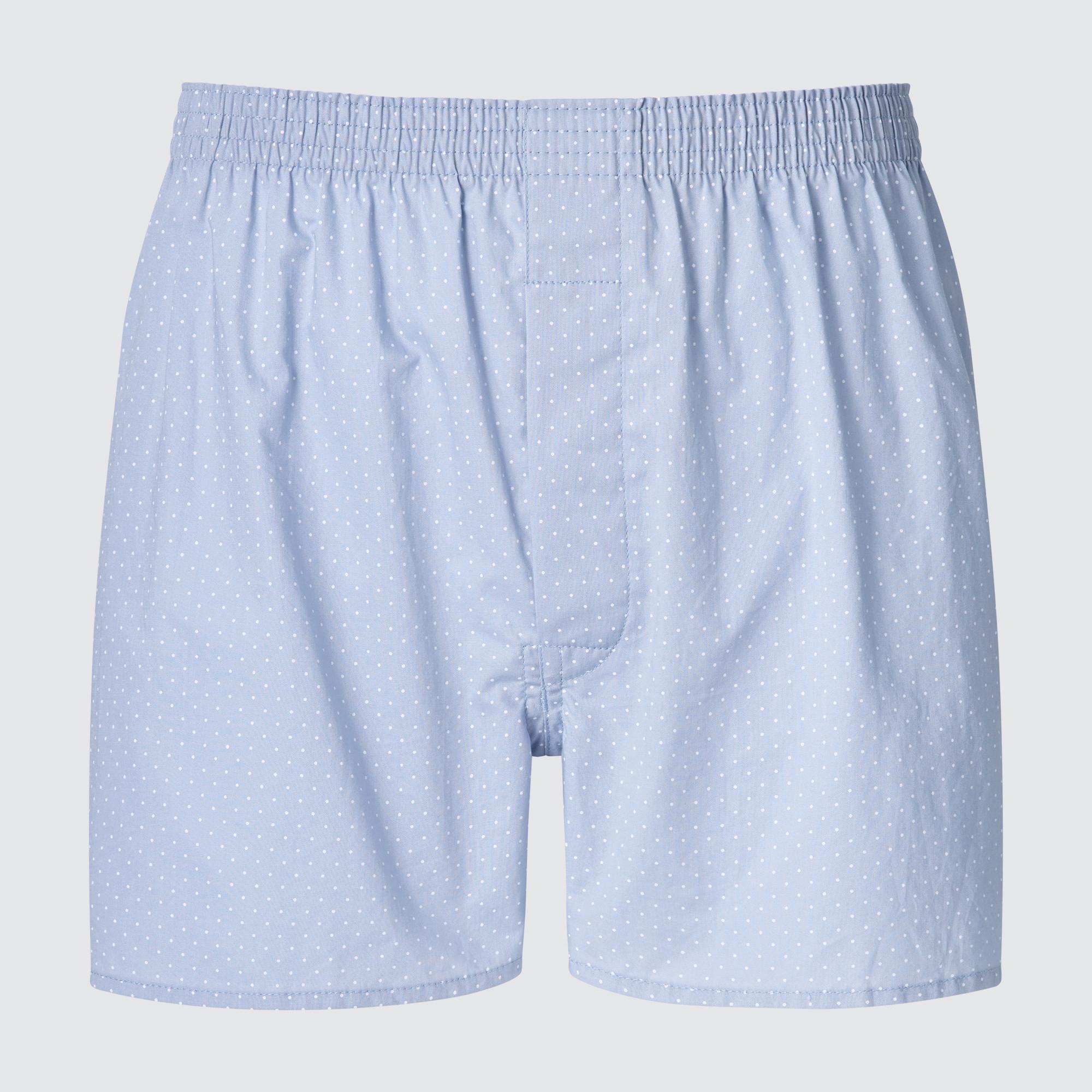 Mens Woven Trunks Blue Small UNIQLO US Product Image