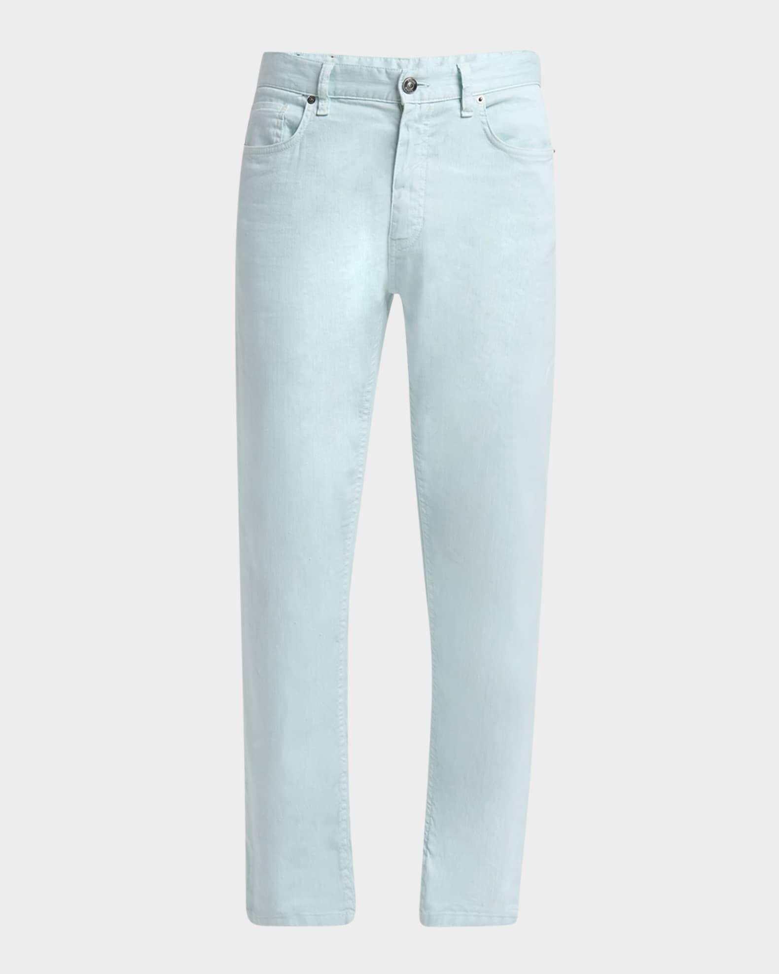 Men's Comfort Linen and Cotton Five-Pocket Pants Product Image