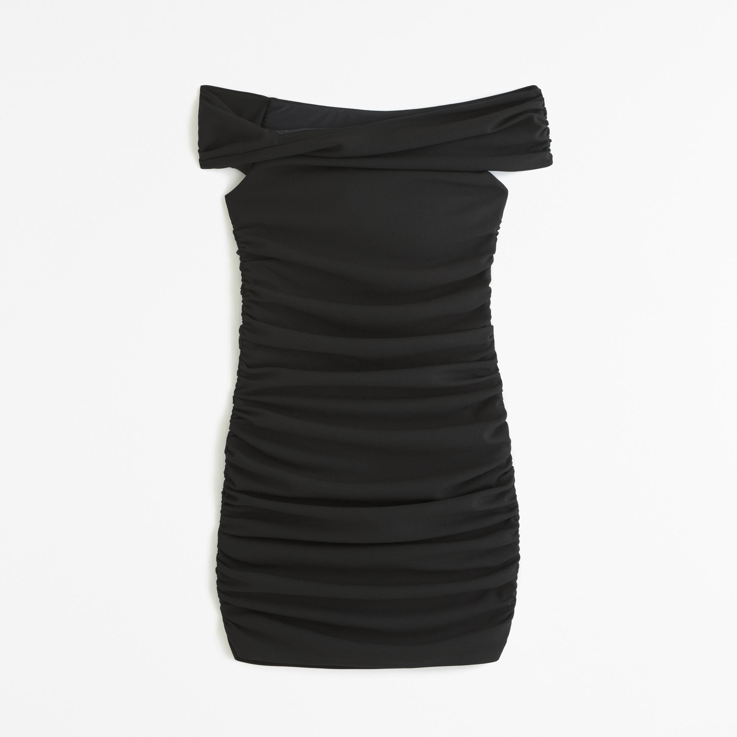 Off-The-Shoulder Twist Ruched Mini Dress Product Image