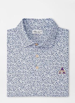 Peter Millar Mens Emory Game Day Performance Jersey Polo | Color: White | Size: S Product Image