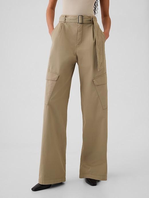 High Rise Baggy Cargo Trousers Product Image