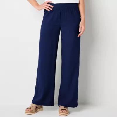 St. John's Bay-Tall Womens Loose Fit Wide Leg Trouser Product Image